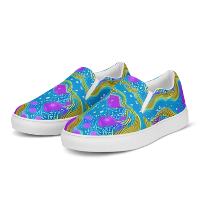 Women's Slip-On Canvas Shoes - Mystic Waves