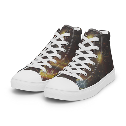 Men's High Top Canvas Shoes - Quantum Illusions