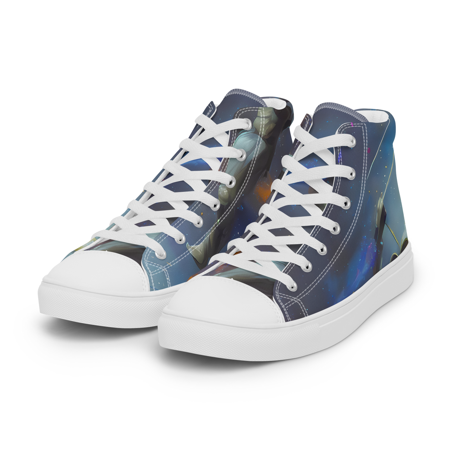 Men's High Top Canvas Shoes - Gravity's Palette