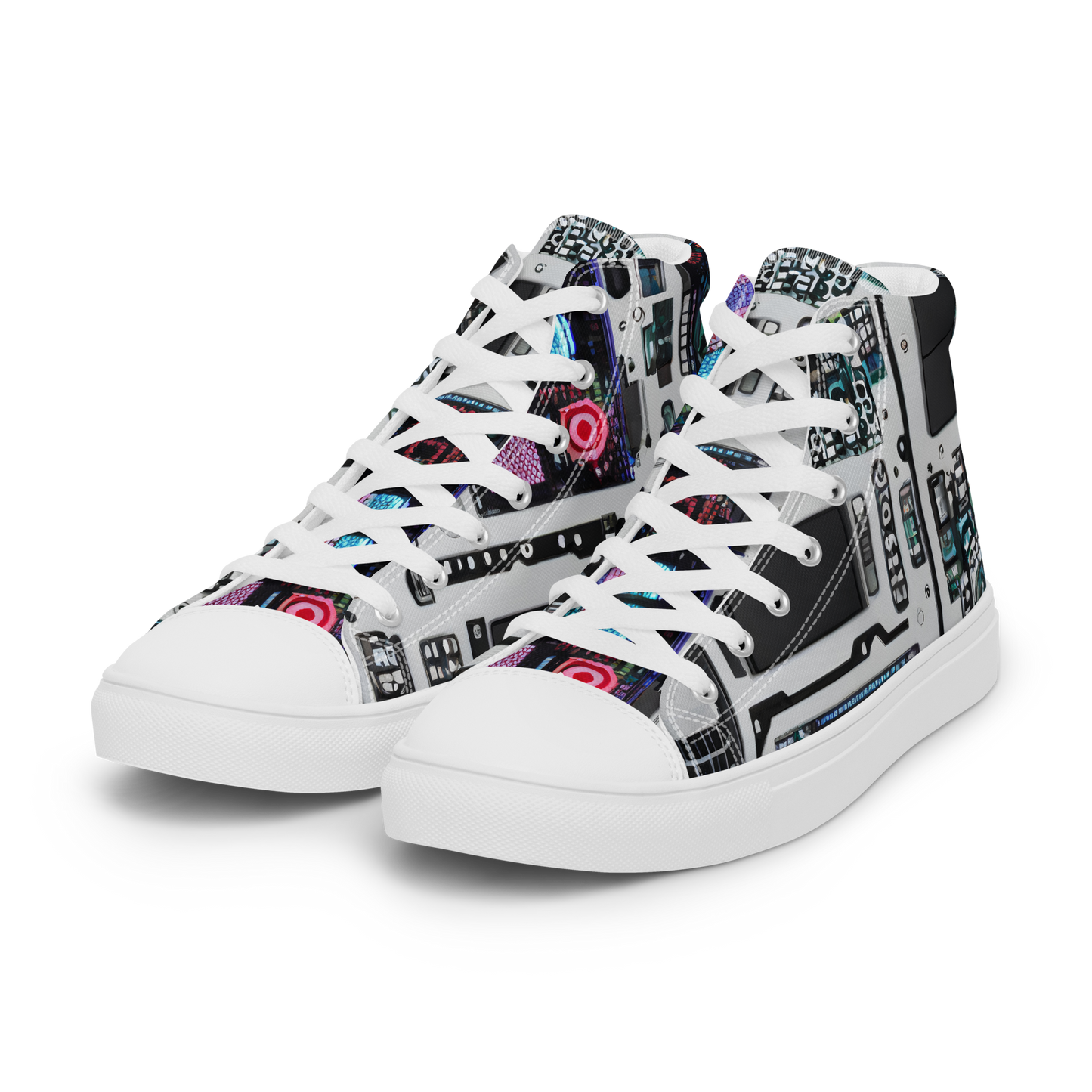Women's High Top Canvas Shoes - Wired Wonders