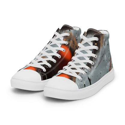 Men's High Top Canvas Shoes - Celestial Collision