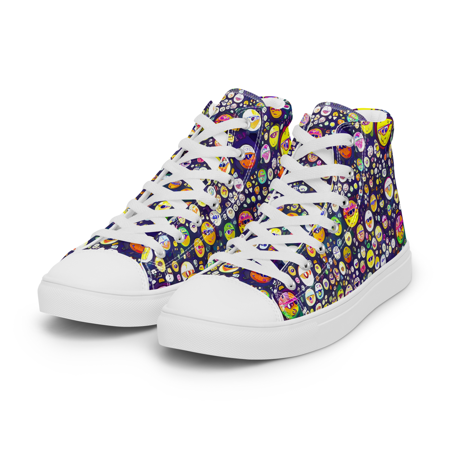 Men's High Top Canvas Shoes - Whimsical Eyescape