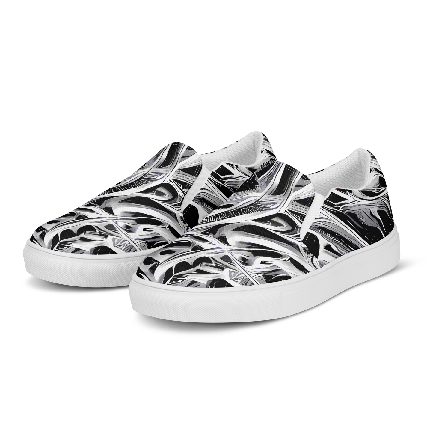 Women's Slip-On Canvas Shoes - Silver Shadows