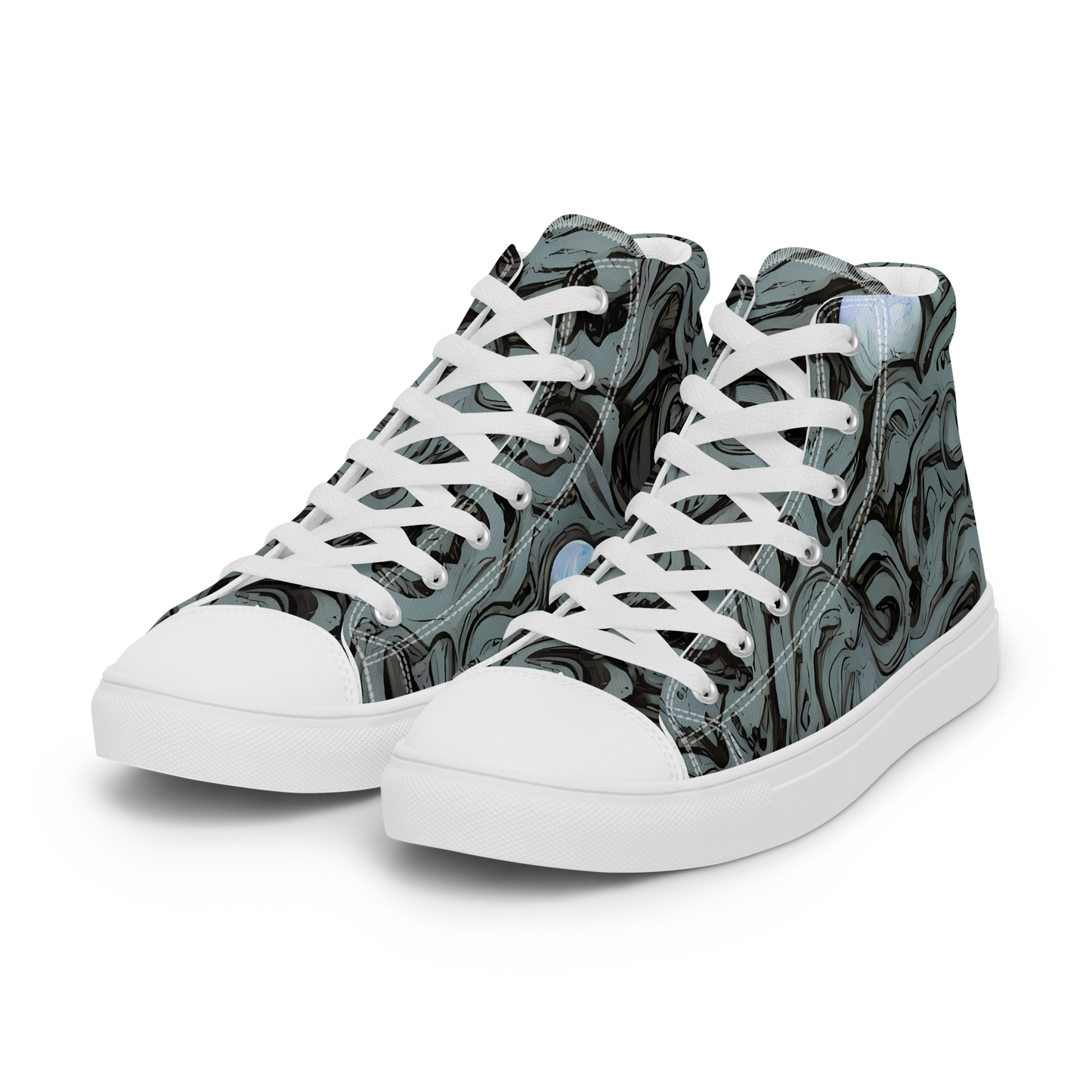 Men's High Top Canvas Shoes - Caruso Swirl