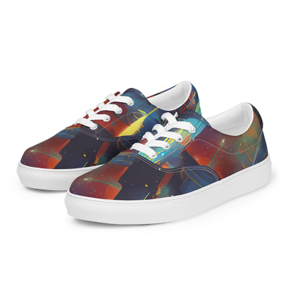 Women's Lace-Up Canvas Shoes - Journey Through Infinity