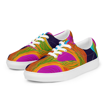 Men's Lace-Up Canvas Shoes - Galactic Harmony