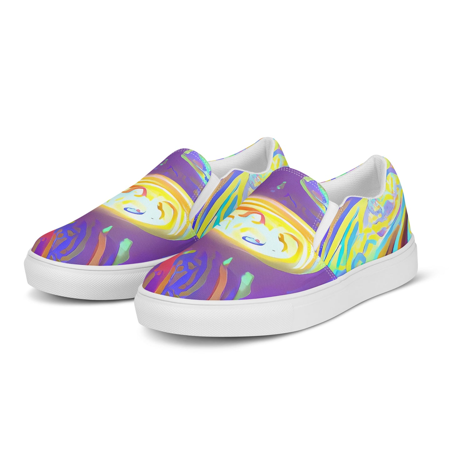 Women's Slip-On Canvas Shoes - Daliesque Drift