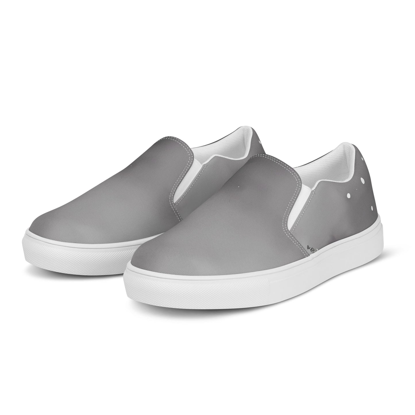 Women's Slip-On Canvas Shoes - Monochrome Dreams