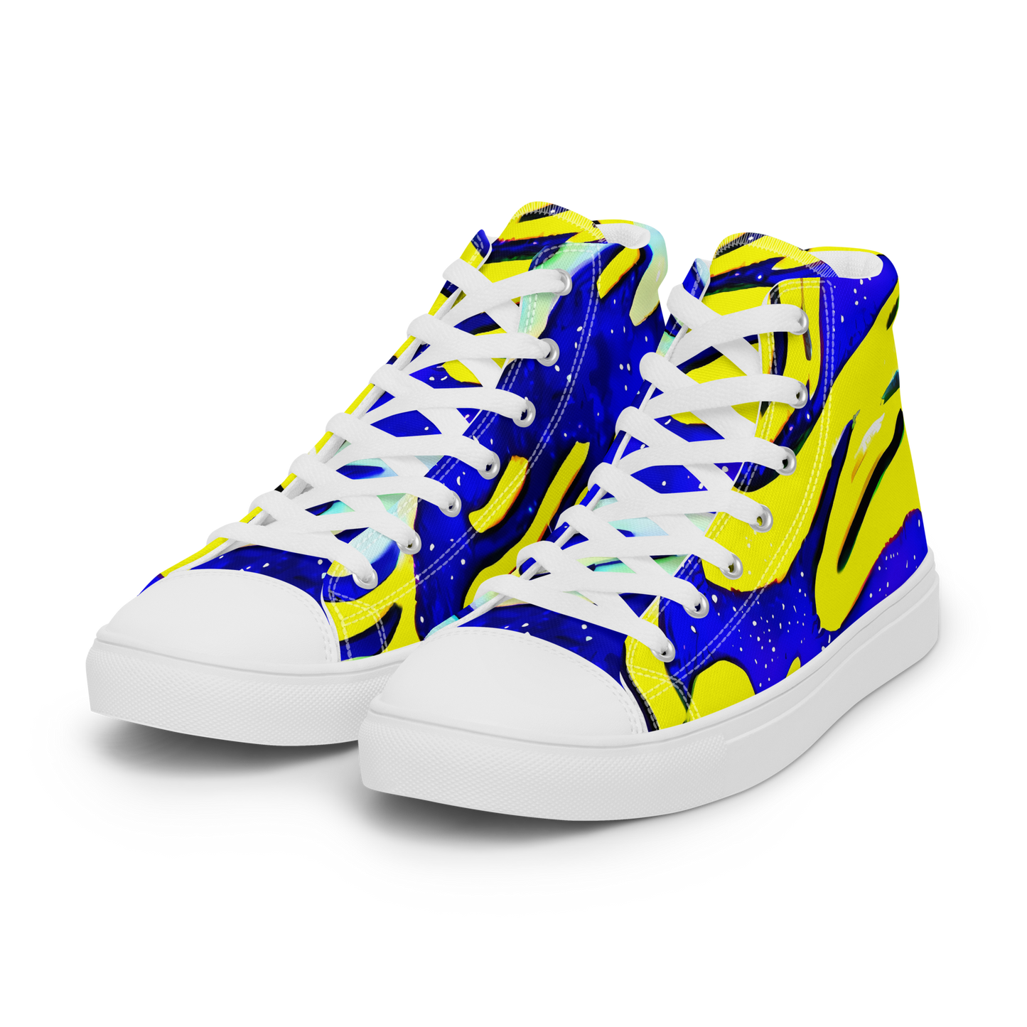 Women's High Top Canvas Shoes - Electric Horizon