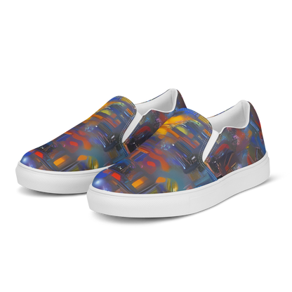 Women's Slip-On Canvas Shoes - Abstract Conflux