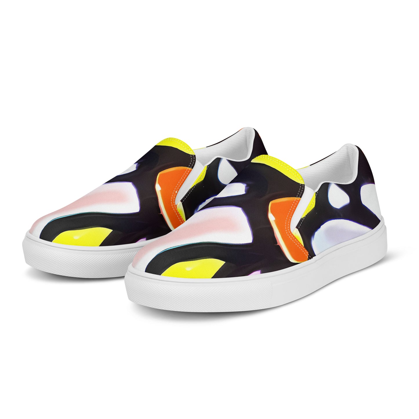 Women's Slip-On Canvas Shoes - Cubist Carousel