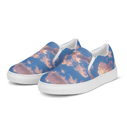 Men's Slip-On Canvas Shoes - Cotton Candy Skies