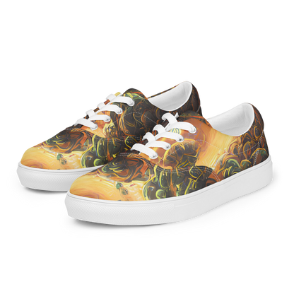 Women's Lace-Up Canvas Shoes - Volcanic Cascade