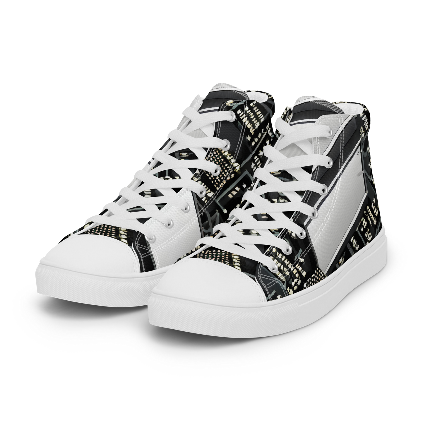 Men's High Top Canvas Shoes - Electro Essence