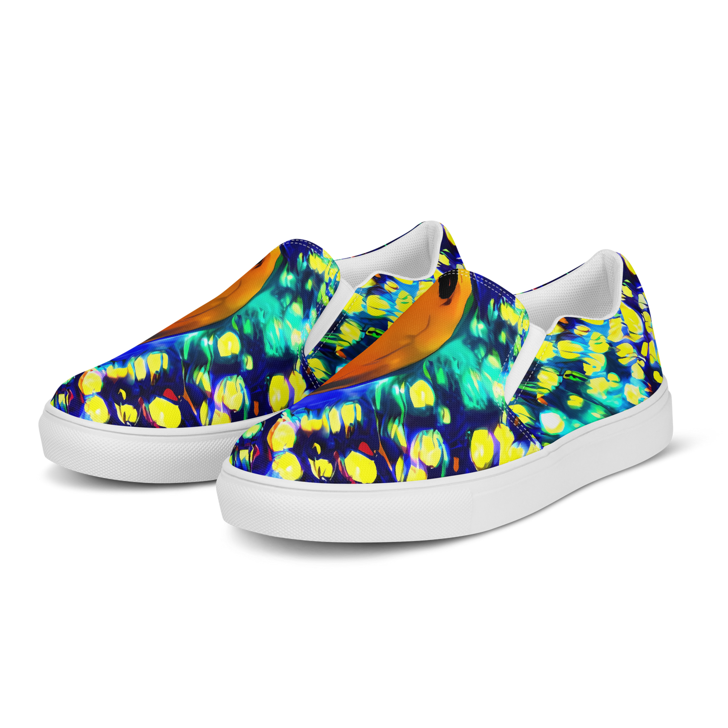 Men's Slip-On Canvas Shoes - Illuminated Whirl