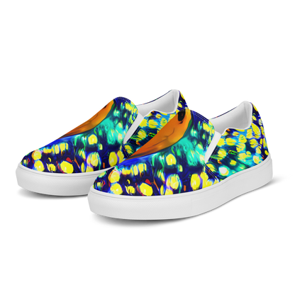 Men's Slip-On Canvas Shoes - Illuminated Whirl