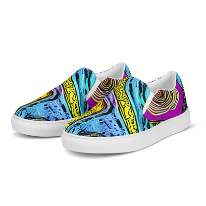 Women's Slip-On Canvas Shoes - Orbiting Orbs