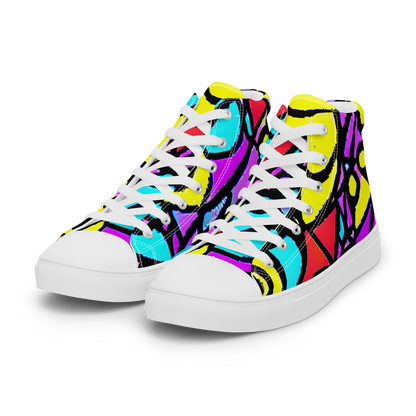 Women's High Top Canvas Shoes - Radiant Chaos