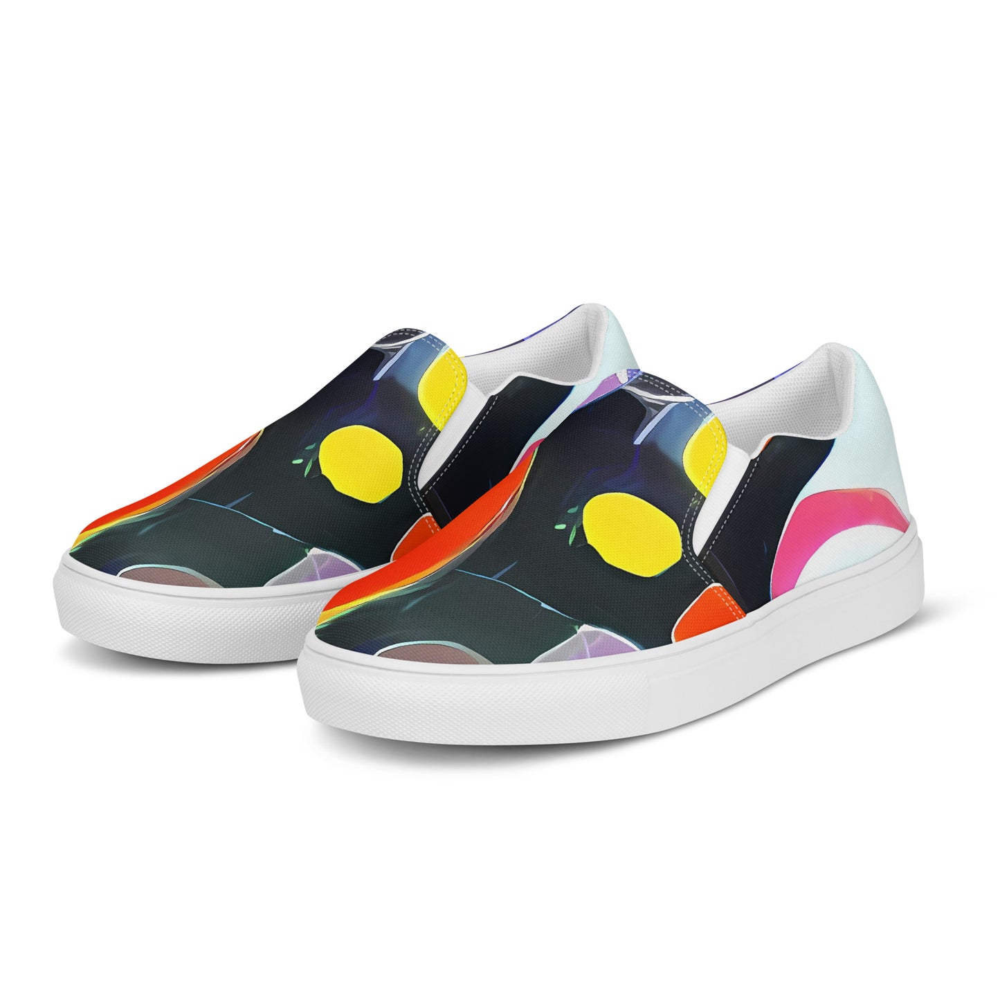 Women's Slip-On Canvas Shoes - Galactic Gala