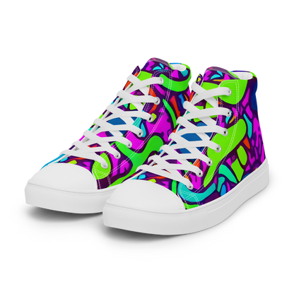 Men's High Top Canvas Shoes - Funky Vortex