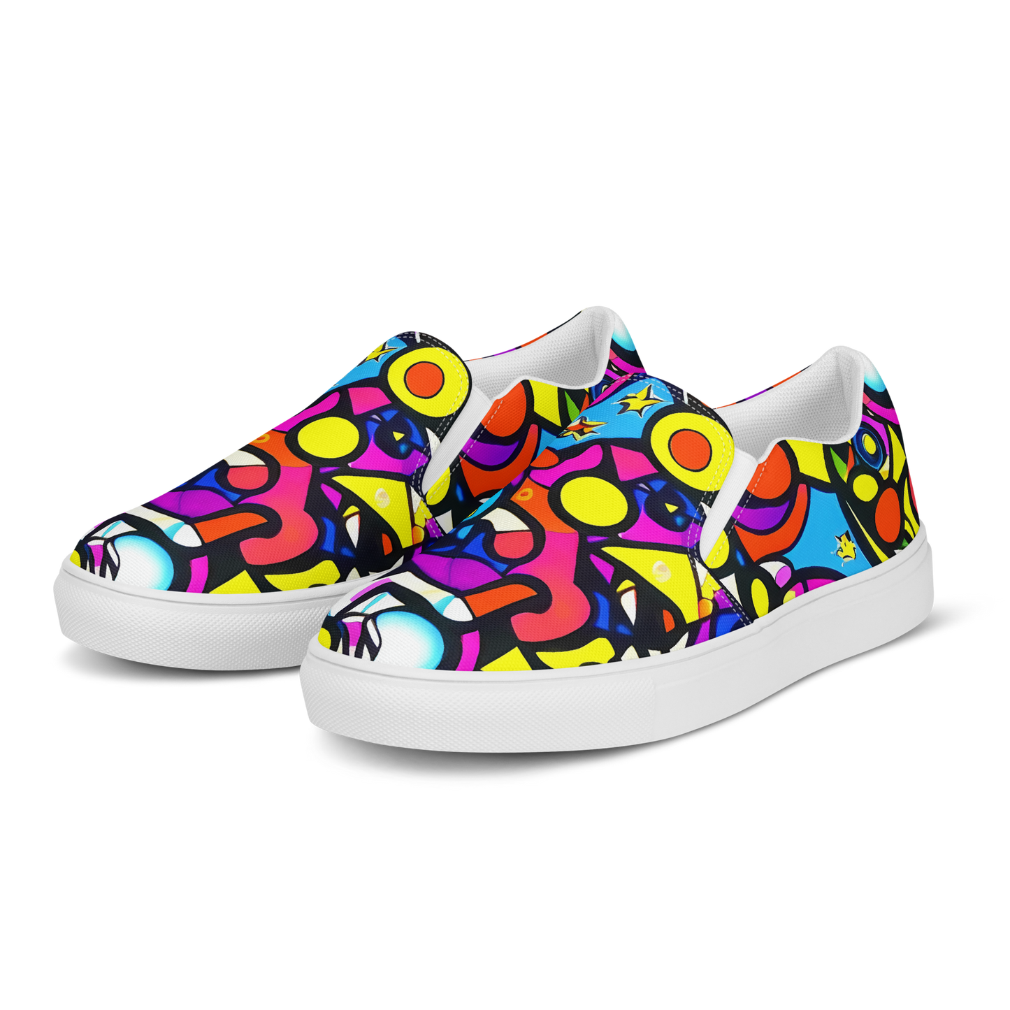 Women's Slip-On Canvas Shoes - Eclectic Fantasy