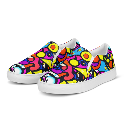 Women's Slip-On Canvas Shoes - Eclectic Fantasy