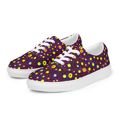 Men's Lace-Up Canvas Shoes - Cosmic Dotscape