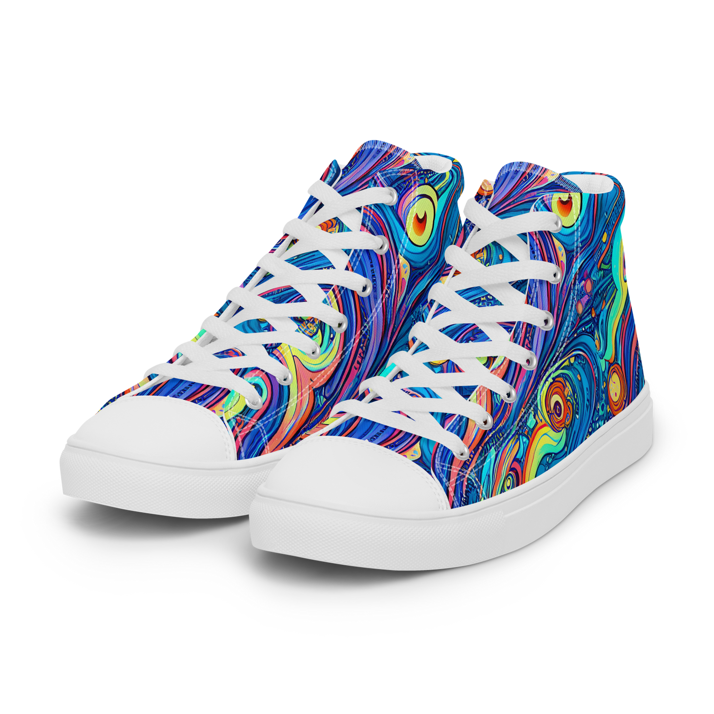 Men's High Top Canvas Shoes - Echoes of Vortex