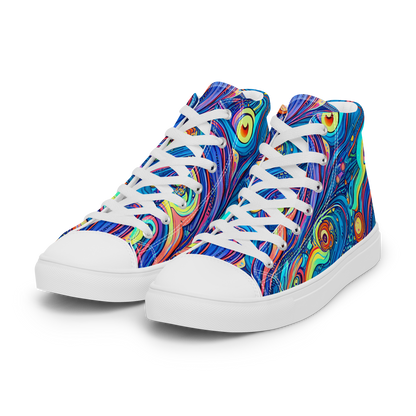 Men's High Top Canvas Shoes - Echoes of Vortex