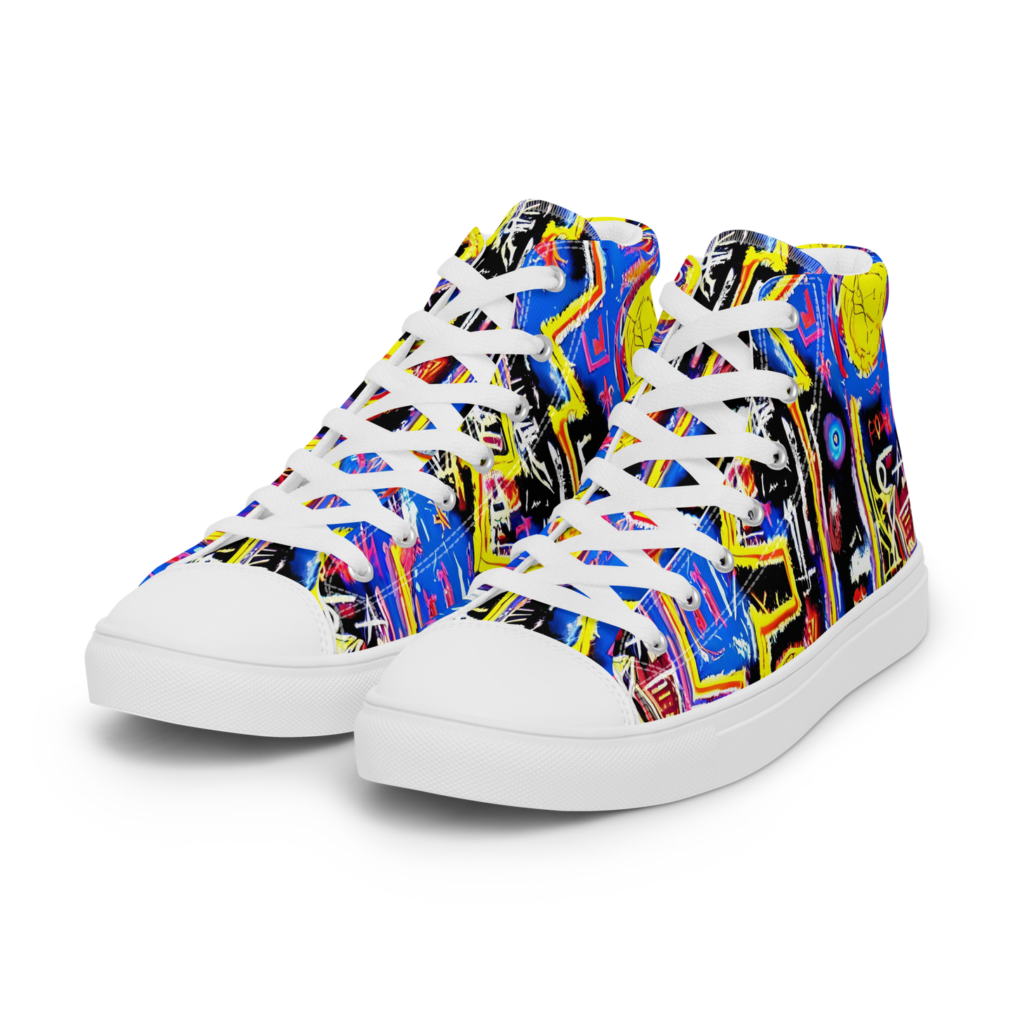 Women's High Top Canvas Shoes - Radiant Mayhem