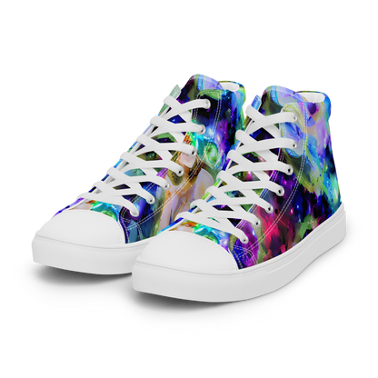 Men's High Top Canvas Shoes - Fantasy Spiral