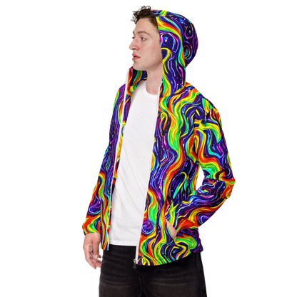 Men's Windbreaker - Galactic Flames