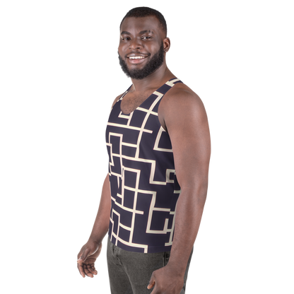 Men's Tank Top - Gilded Gridlock