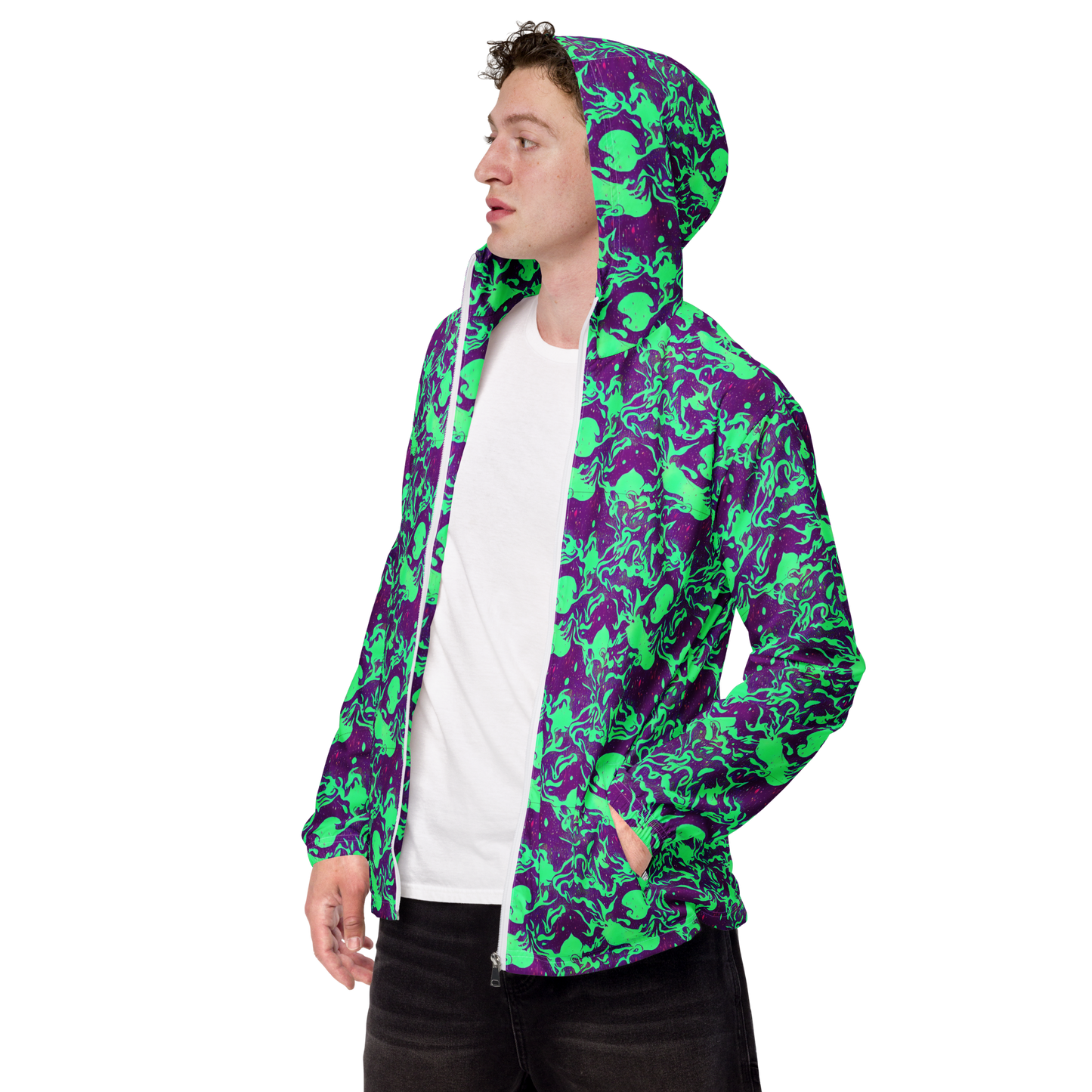 Men's Windbreaker - Alien Ripples