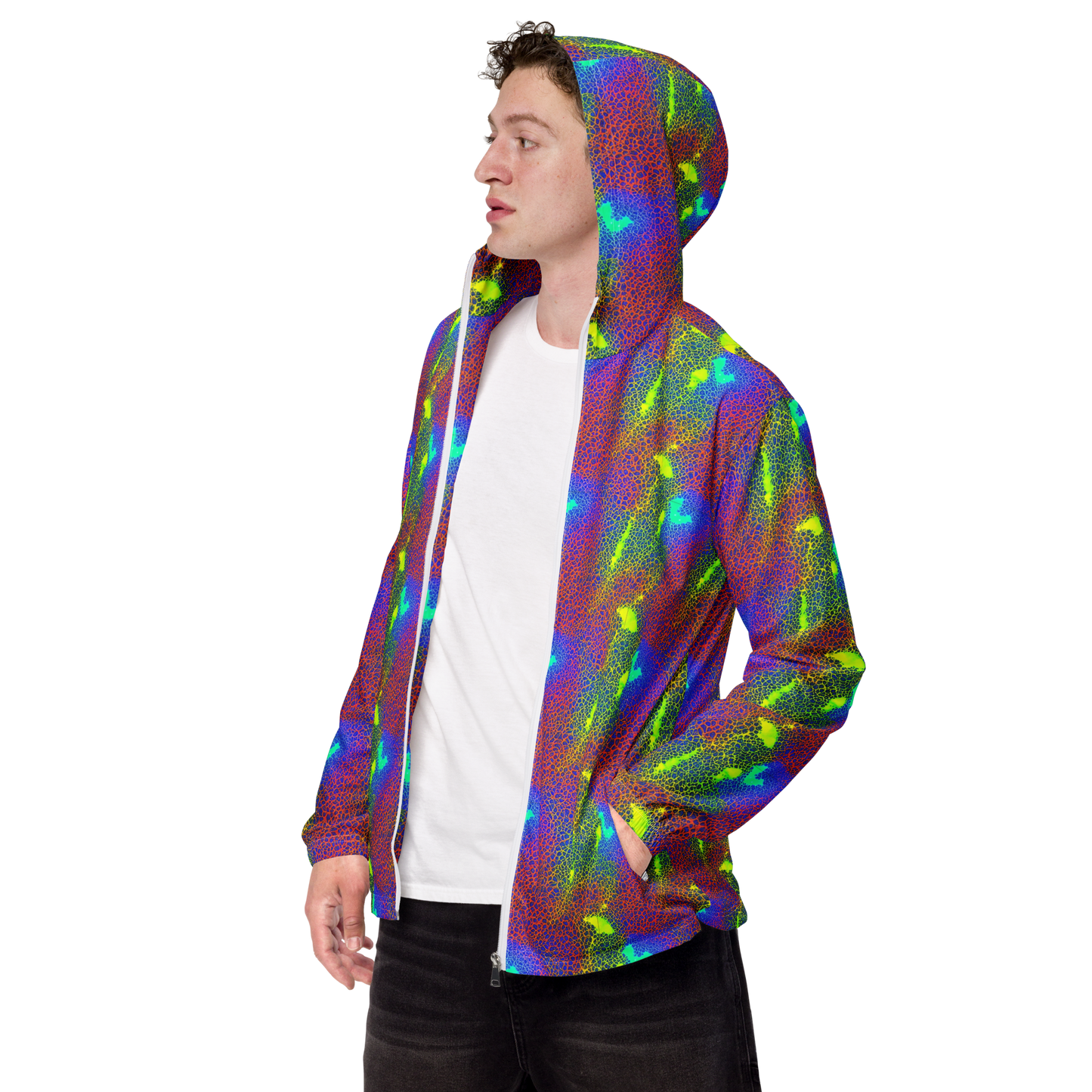 Men's Windbreaker - Prismatic Web