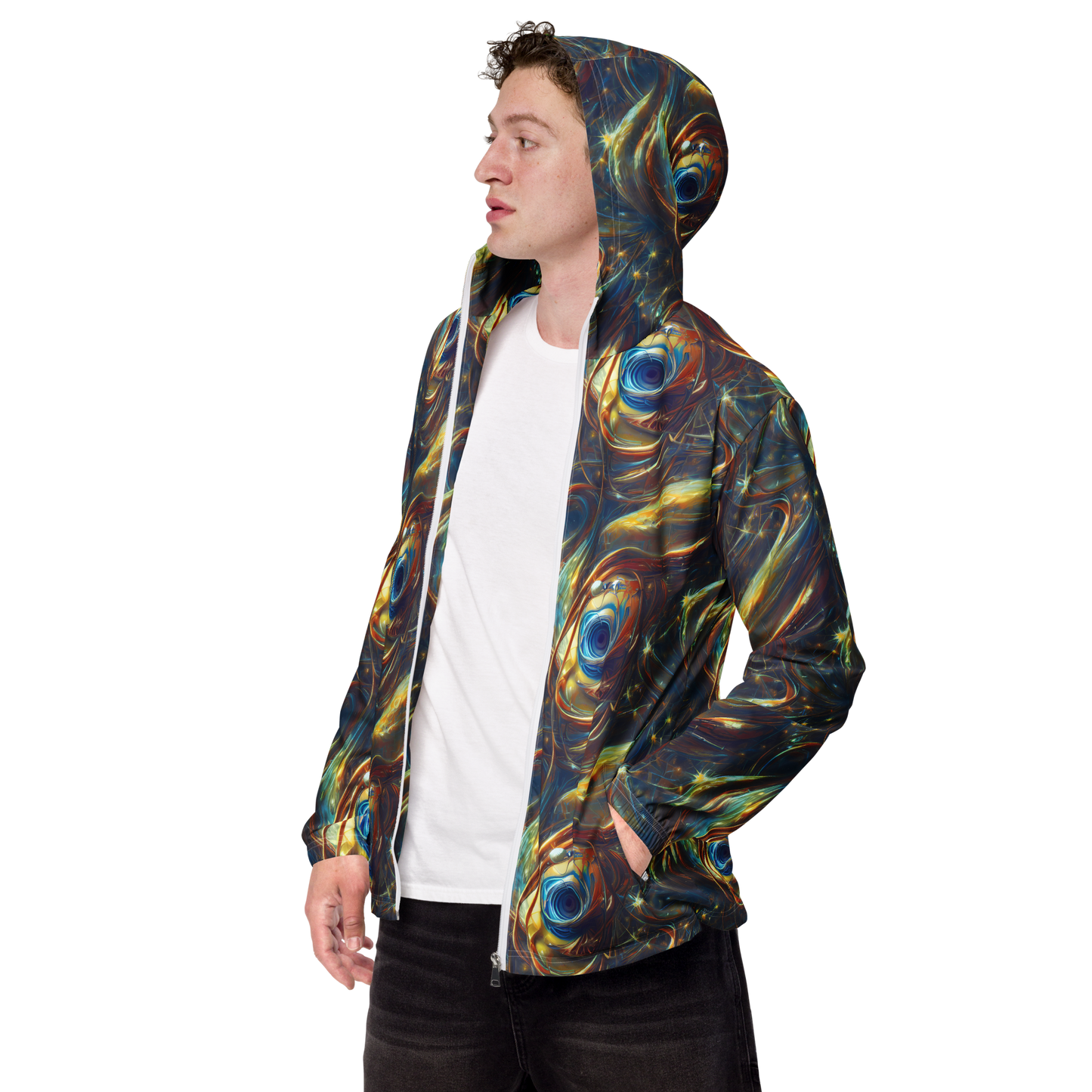 Men's Windbreaker - Celestial Vortex