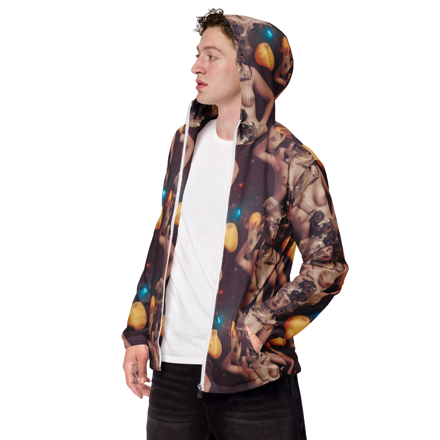 Men's Windbreaker - Nebula Siren