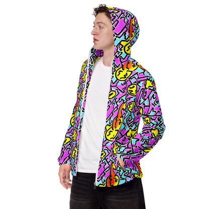 Men's Windbreaker - Punk Doodles