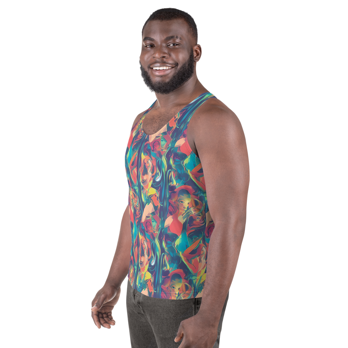 Men's Tank Top - Neon Aurora