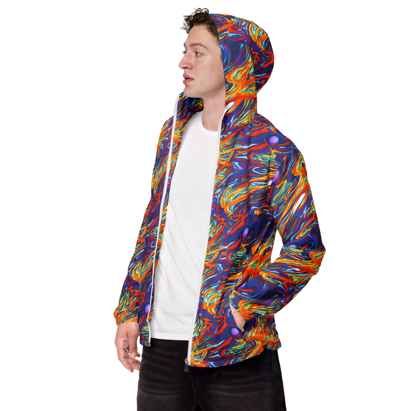 Men's Windbreaker - Galactic Ember