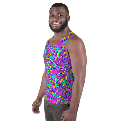 Men's Tank Top - Neon Galaxy Whirl