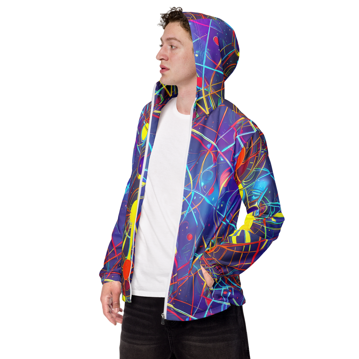 Men's Windbreaker - Quantum Lattice