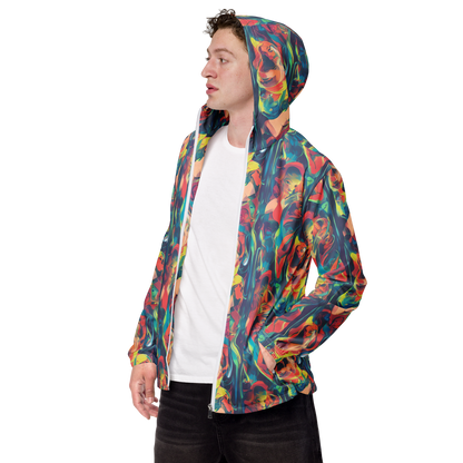 Men's Windbreaker - Neon Aurora