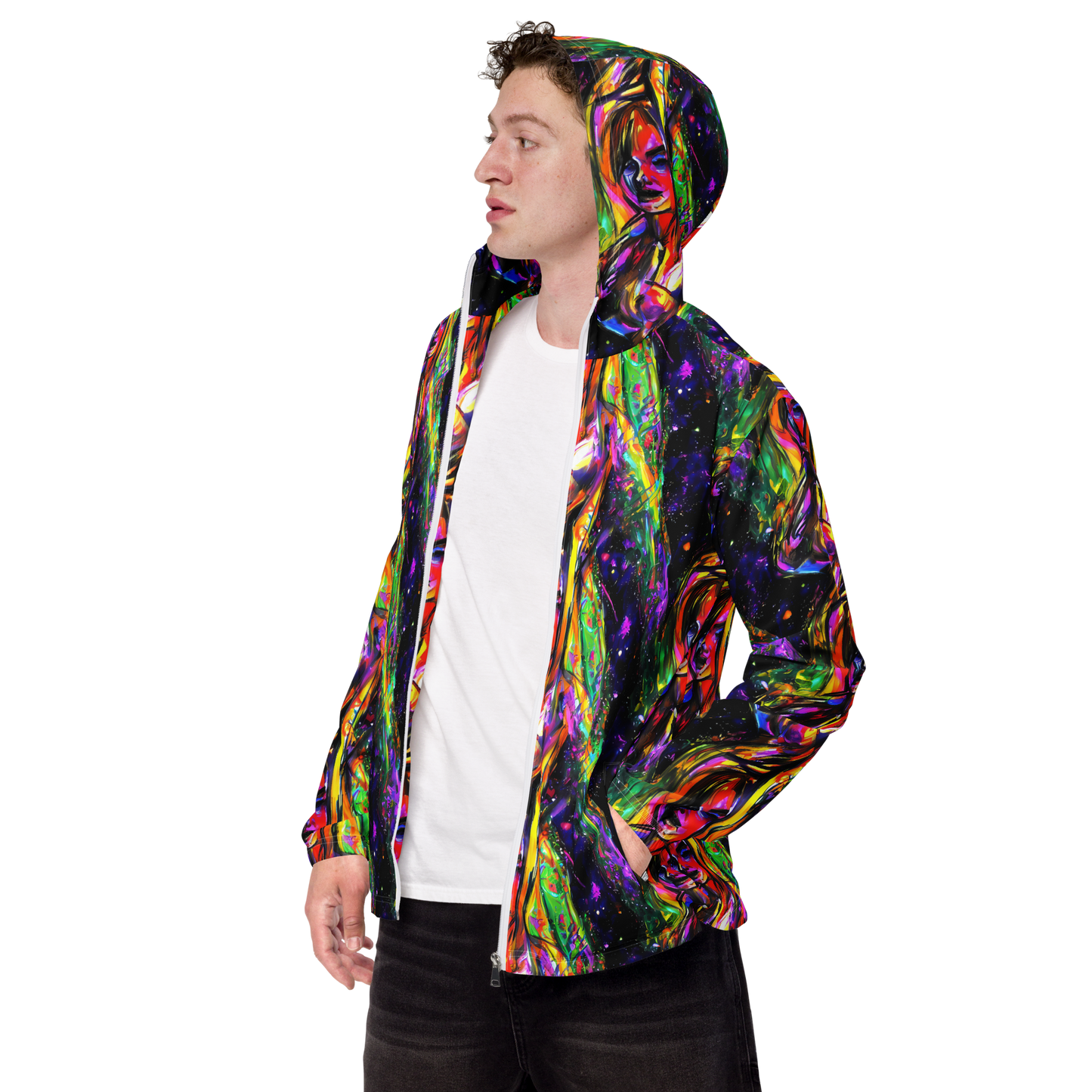 Men's Windbreaker - Galactic Flamenco