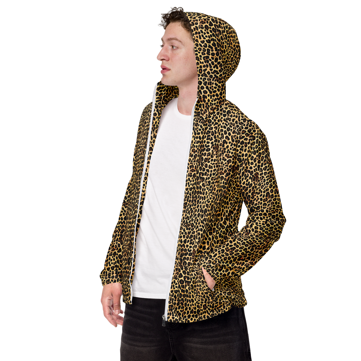 Men's Windbreaker - Cheetah Mosaic