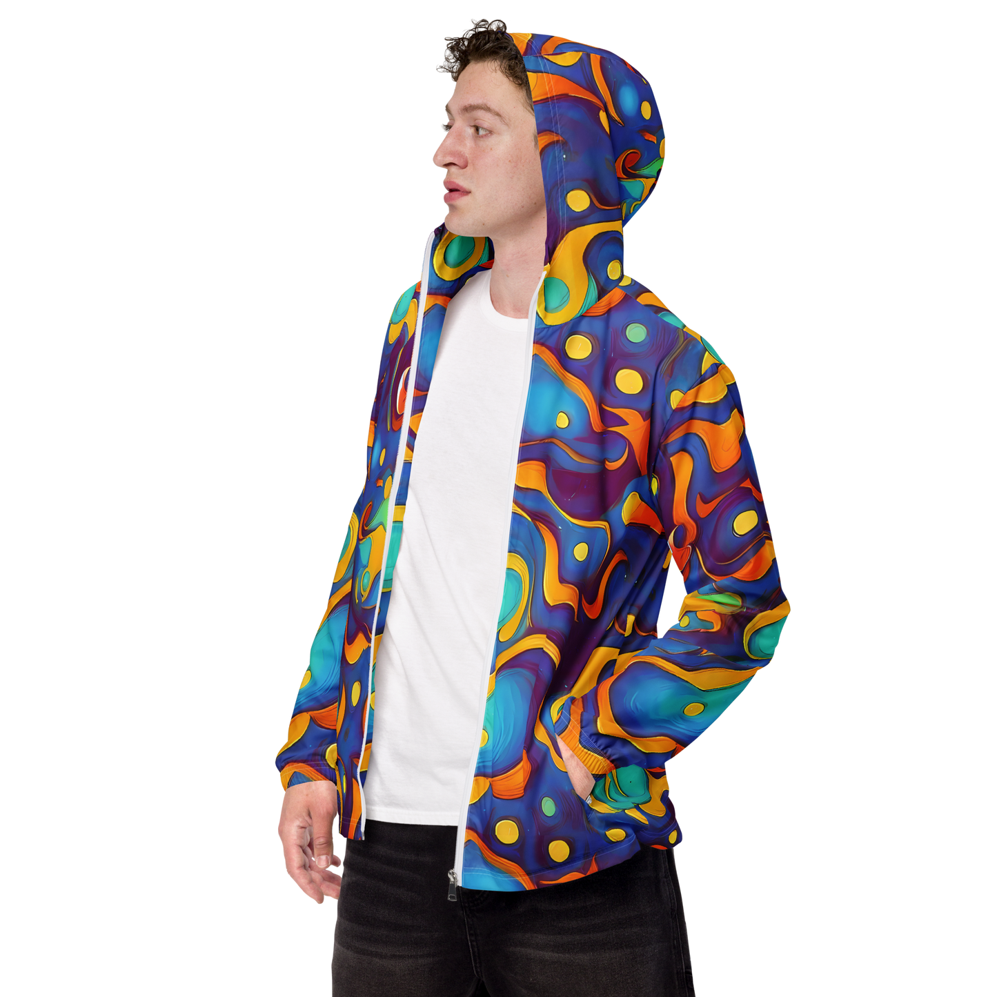 Men's Windbreaker - Pelton Swirl