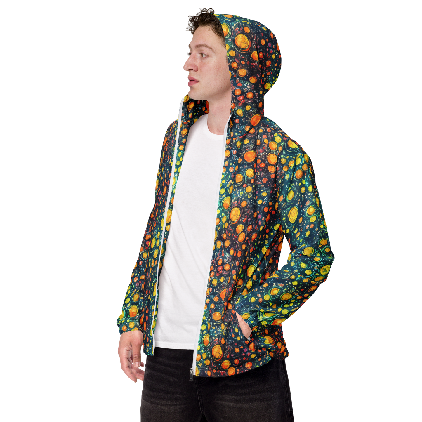 Men's Windbreaker - Starry Orbits