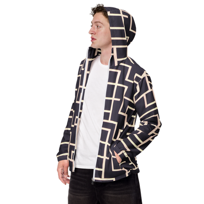 Men's Windbreaker - Gilded Gridlock