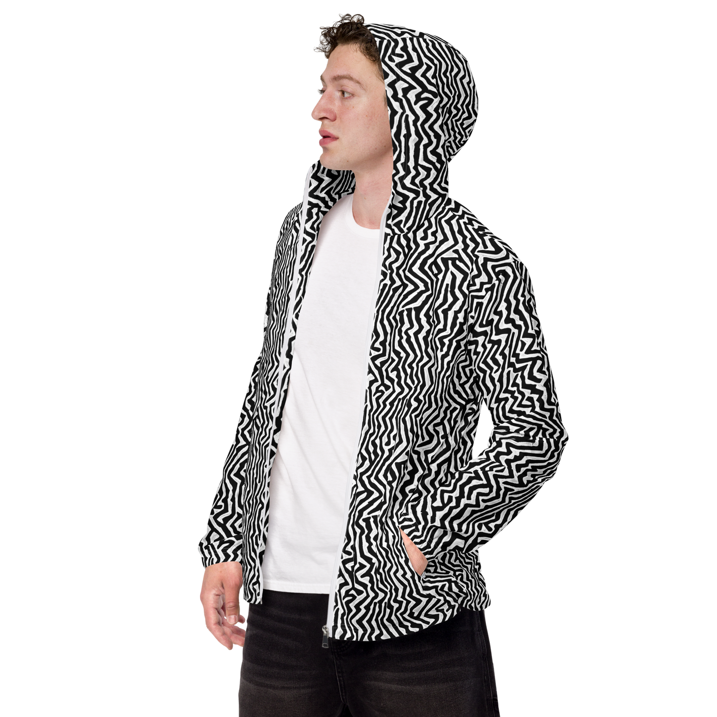 Men's Windbreaker - Static Swirl