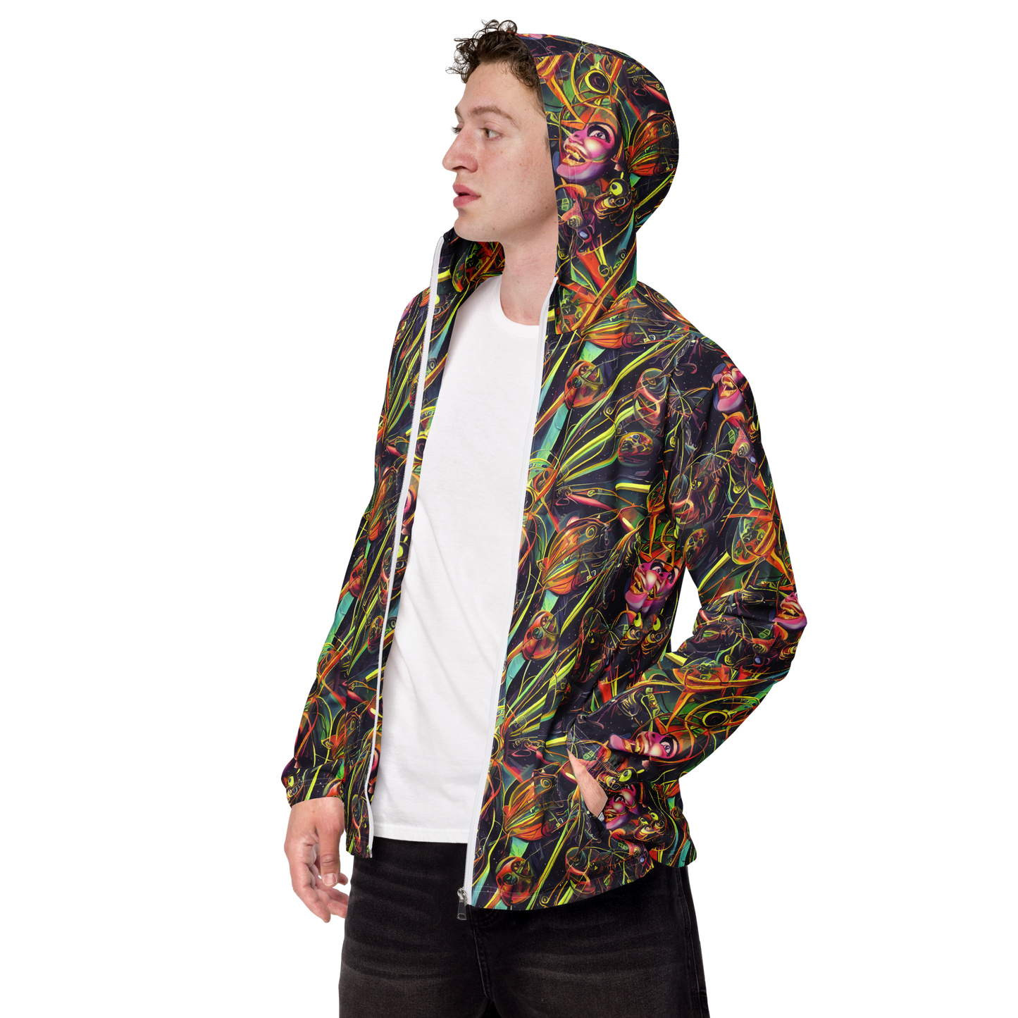 Men's Windbreaker - Psychedelic Deep Space